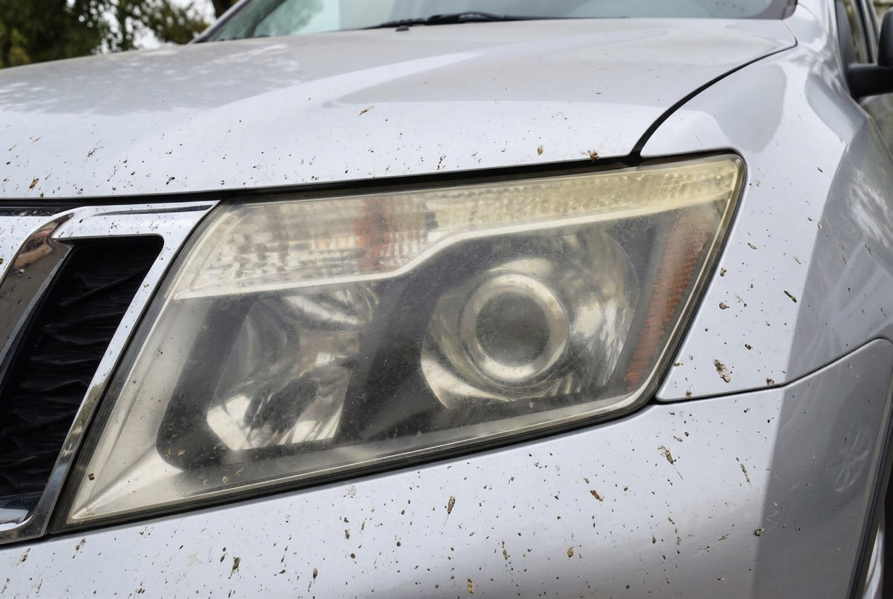 Headlight Restoration — before detailing