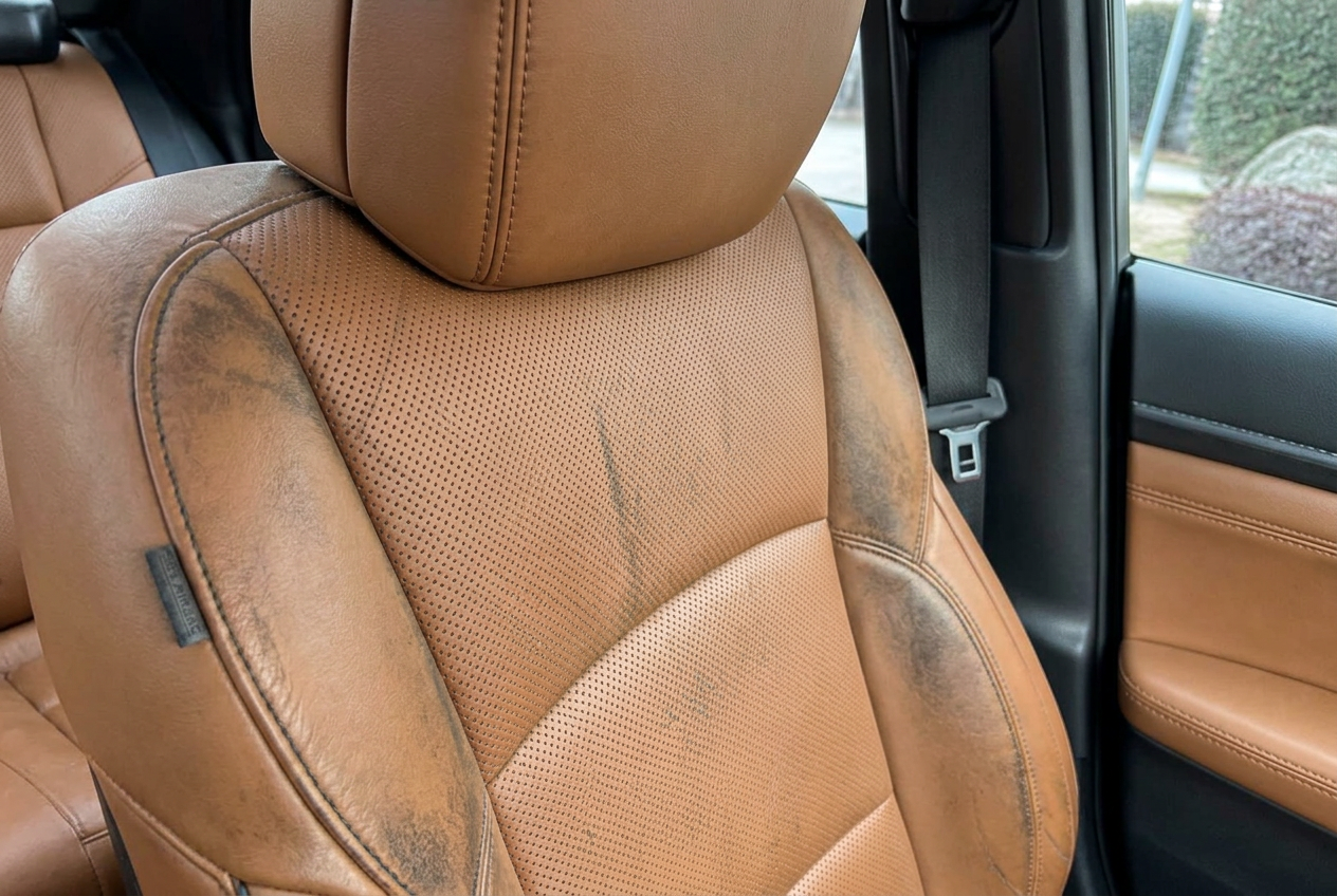 Leather Restoration — before detailing